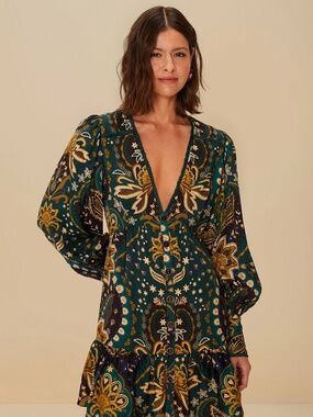 Black Jaipur LENZING™ ECOVERO™ Viscose Mini Dress